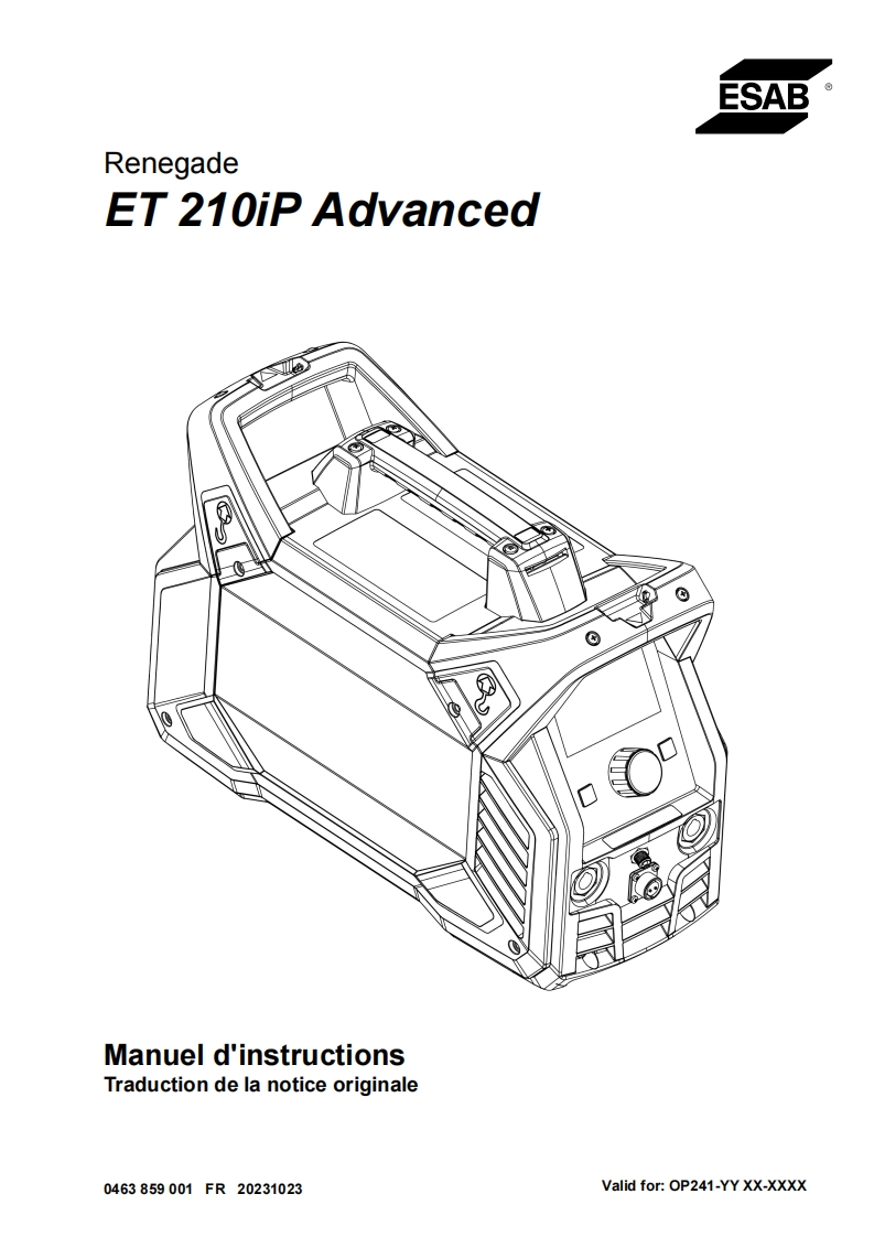 ESAB-ET 210iP-Advanced操作手册含电器原理图-找手册网
